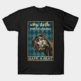 Why Hello Sweet Cheeks Horse T-Shirt